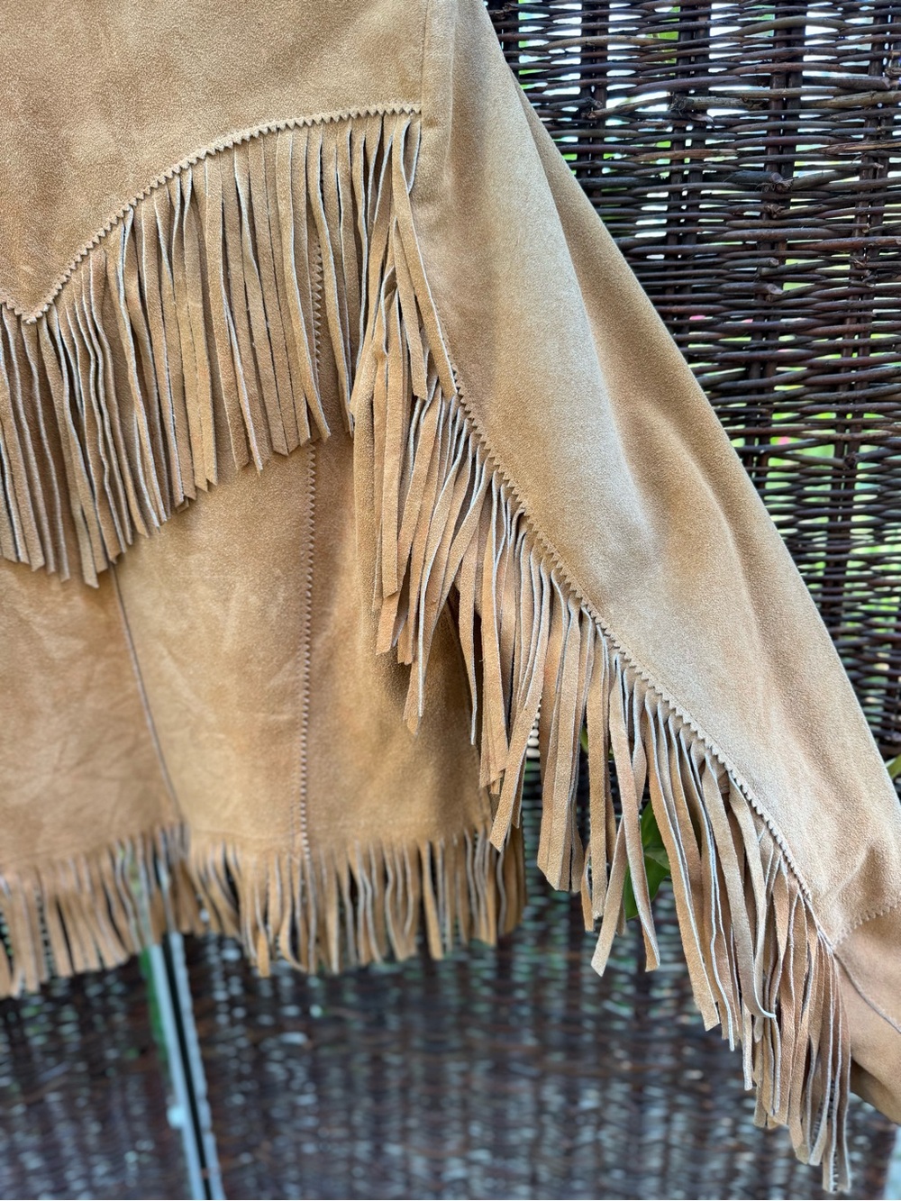 Sea Dream Vintage Leather Fringe Jacket - Vintage Size 10 - Picture 13 of 13